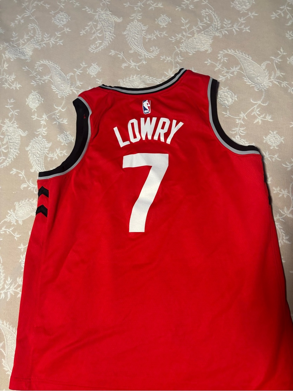 NBA Red Lowry #7 Jersey with Black Trim